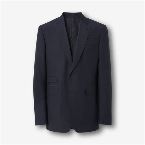 burberry tailored jacket navy|Wool Mohair Tailored Jacket in Navy .